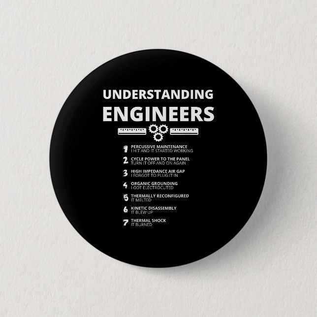 Ingenieure verstehen - Lustiger sarkastischer Inge Button (Vorderseite)
