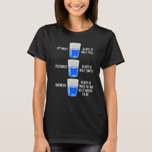 Ingenieurglas Halbwertszeit mit halber Maschinenba T-Shirt