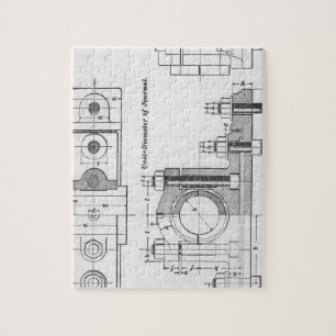 Ingenieurtechnik-Blueprint-Maschinerie Vintage