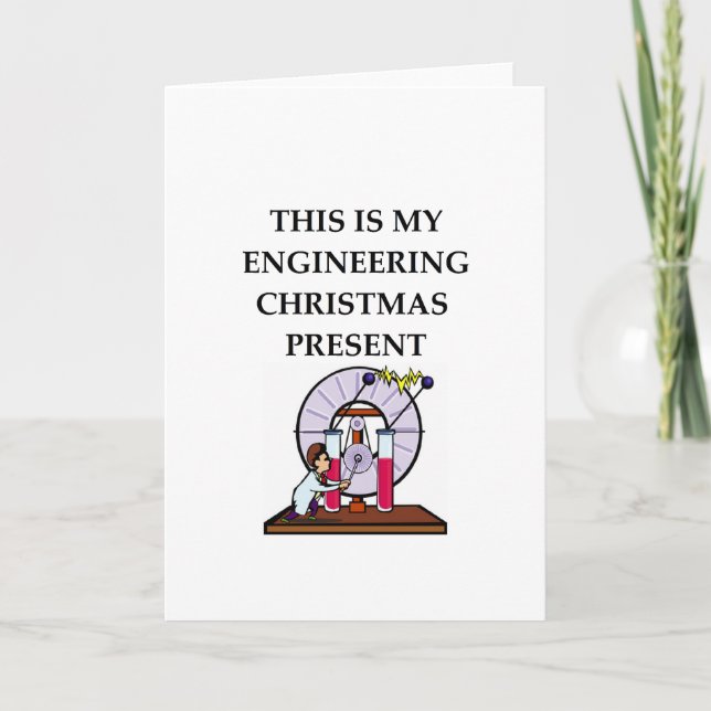 Ingenieurwesen Feiertagskarte (Vorderseite)