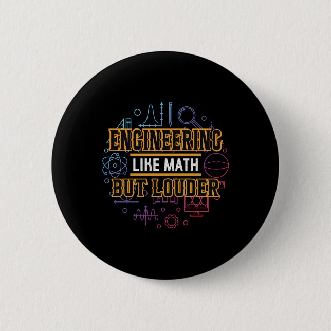 Ingenieurwesen wie Mathematik Button (Vorderseite)