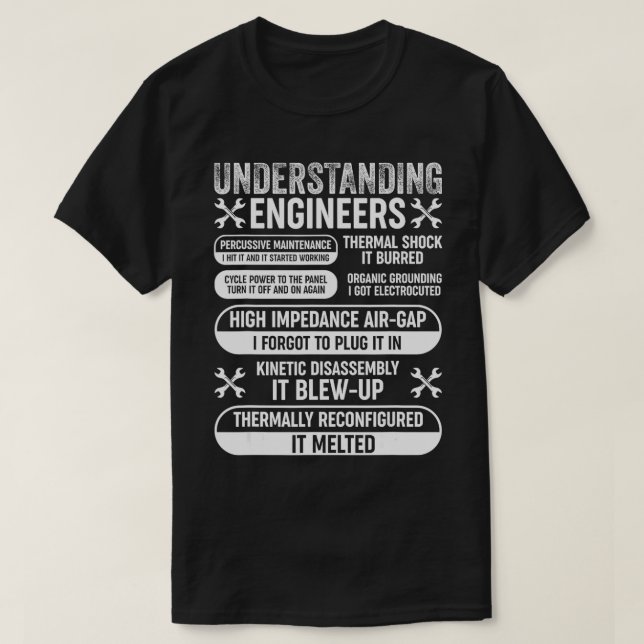 Ingenieurwissenschaften — Funny Mechanical Enginee T-Shirt (Design vorne)