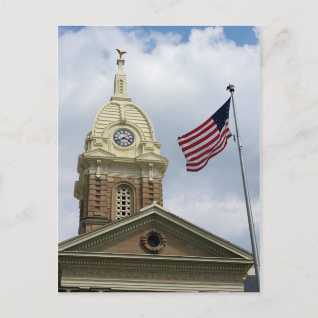 Ingham Landkreis Court House - Mason, Michigan Postkarte (Vorderseite)