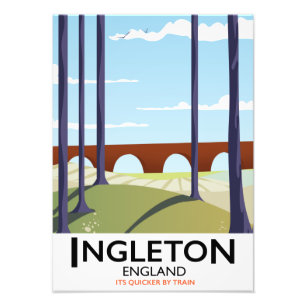 Ingleton England Zug Reise Poser Fotodruck