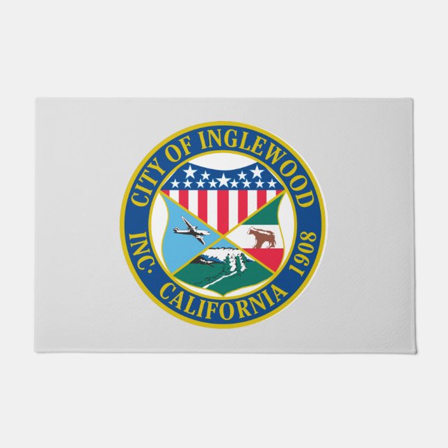 Inglewood California City Siegel Fußmatte (Vorderseite)