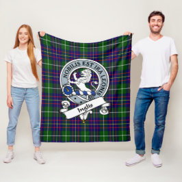 Inglis Modern Clan Abzeichen Tartan Kariert Fleecedecke