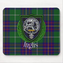 Inglis Scottish Clan Tartan and Crest Mousepad