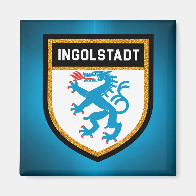 Ingolstadt-Flagge Magnet (Vorne)
