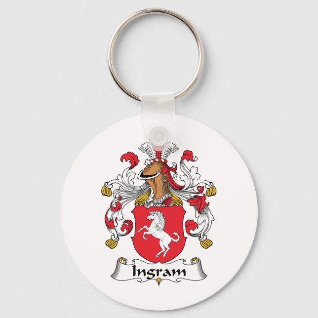 Ingram-Familienwappen Schlüsselanhänger (Vorderseite)