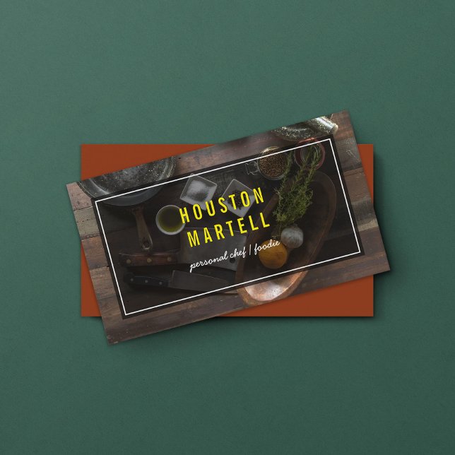 Ingrédients alimentaires Chef Carte de visite Coul (Créateur téléchargé)