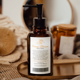 Ingrédients de beauté code barre étiquette oranger