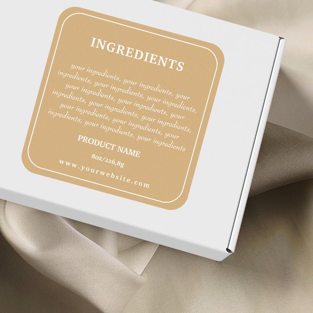 Ingrédients Étiquette de produit (Créateur téléchargé)