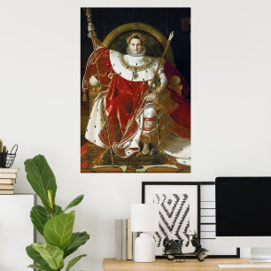 Ingres – Napoleon I. auf seinem imperialen Thron P Poster