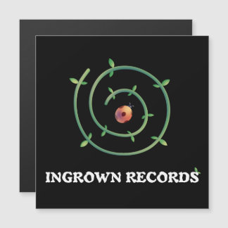 Ingrown Records Ladybug Spiral Magnet Carte Noir