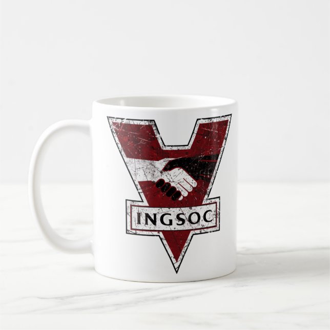 INGSOC 1984 George Orwell Mass Surveillance  Kaffeetasse (Links)