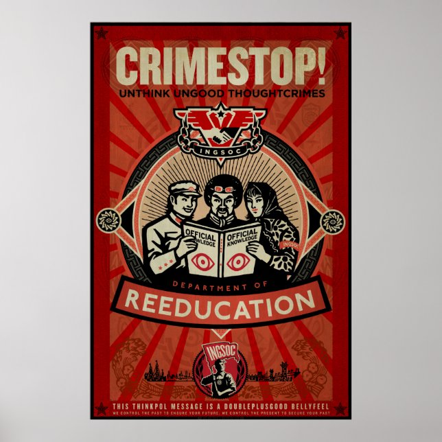 INGSOC 1984 Grundkriminalität Drucken Poster (Vorne)