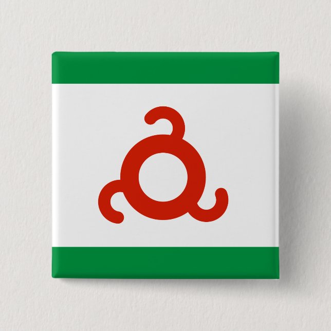 Ingushetia-Flagge Button (Vorderseite)