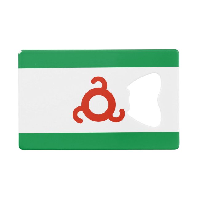 Ingushetia-Flagge Geldbeutel Flaschenöffner (Vorderseite (Horizontal))