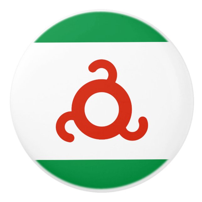 Ingushetia-Flagge Keramikknauf (Vorderseite)