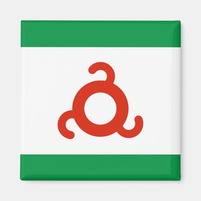 Ingushetia-Flagge Magnet (Vorne)