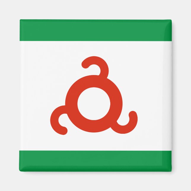 Ingushetia-Flagge Magnet (Vorne)
