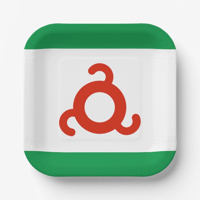 Ingushetia-Flagge Pappteller (Vorderseite)