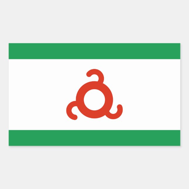 Ingushetia-Flagge Rechteckiger Aufkleber (Vorderseite)