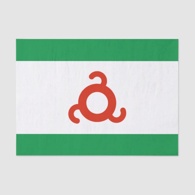 Ingushetia-Flagge Seidenpapier (Vorderseite)