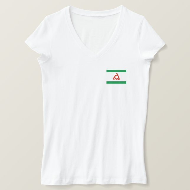 Ingushetia-Flagge T-Shirt (Design vorne)