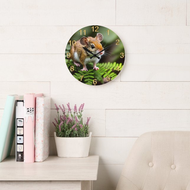 Ingwer Australian Hopping Mouse, Wall Clock Große Wanduhr (Lesesaal)