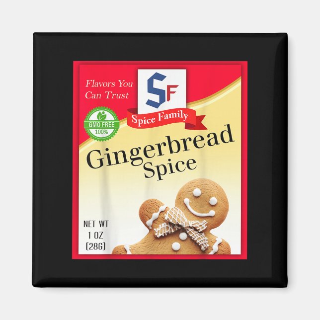 Ingwer Bread Spice Group Kostümfamilie Matching H Magnet (Vorne)