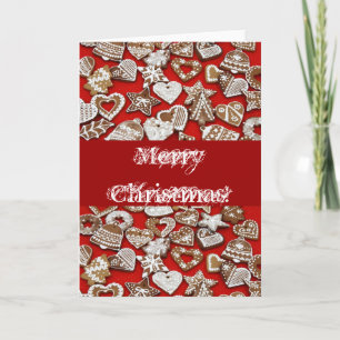 Ingwer Brot Cookies Feiertagskarte