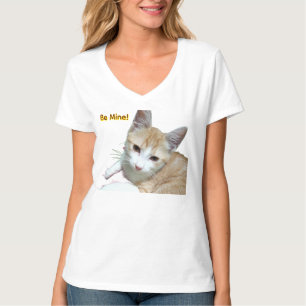 Ingwer Cat , lustiger Text, mit Ihrem Foto anpasse T-Shirt