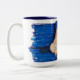 Ingwer-Gamer-Katze Zweifarbige Tasse