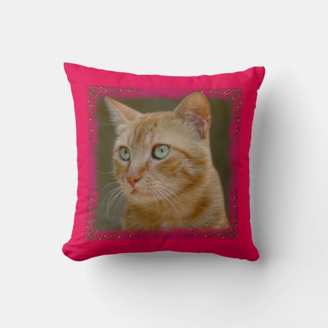 Ingwer-Katzen-Wurfs-Kissen Kissen (Vorderseite)
