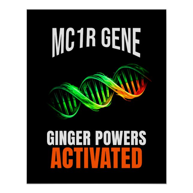Ingwer Kräfte Aktivierte DNA Mutant Lustiger Rotsc Poster (Vorderseite)