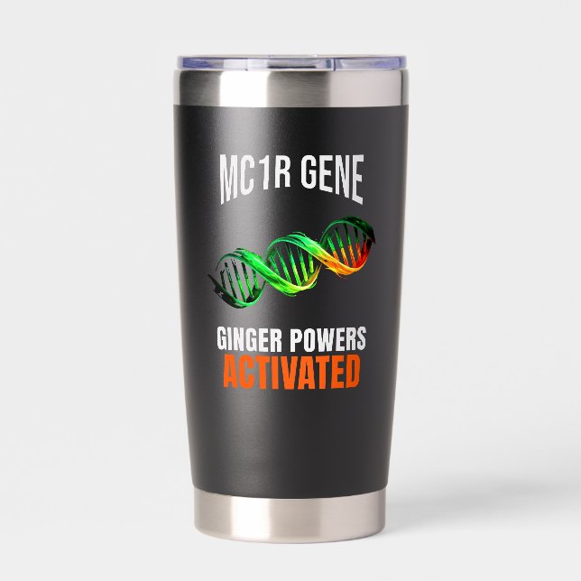 Ingwer Kräfte Aktivierten DNA Mutant Lustiger Rots Thermobecher (Vorderseite)
