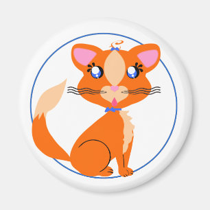 Ingwer-Miezekatze-Toon-Magnet Magnet