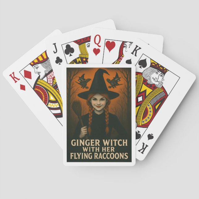 Ingwer mit ihren fliegenden Raccoons Spielkarten (Rückseite)