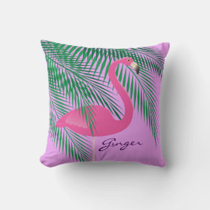 Ingwer rosa und Lila Flamingo-Kissen Kissen