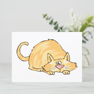 Ingwer-Tabby-Katze beim Anspringen Einladung