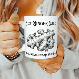 Ingwer-Tee-Zieh-Anleitung Kaffeetasse