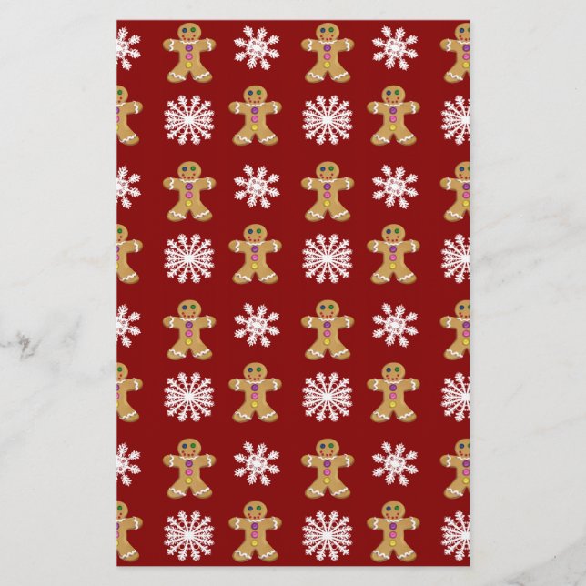Ingwer und Schnee Briefpapier (Vorderseite)