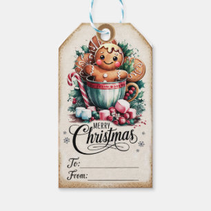 Ingwerbrot-Tasse & Marshmallow-Freude Geschenkanhänger