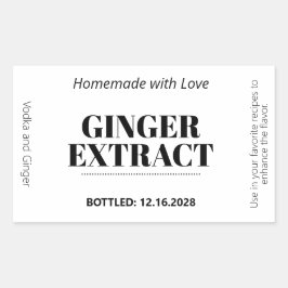 Ingwerextrakt Modern Label Sticker ZEX_001h