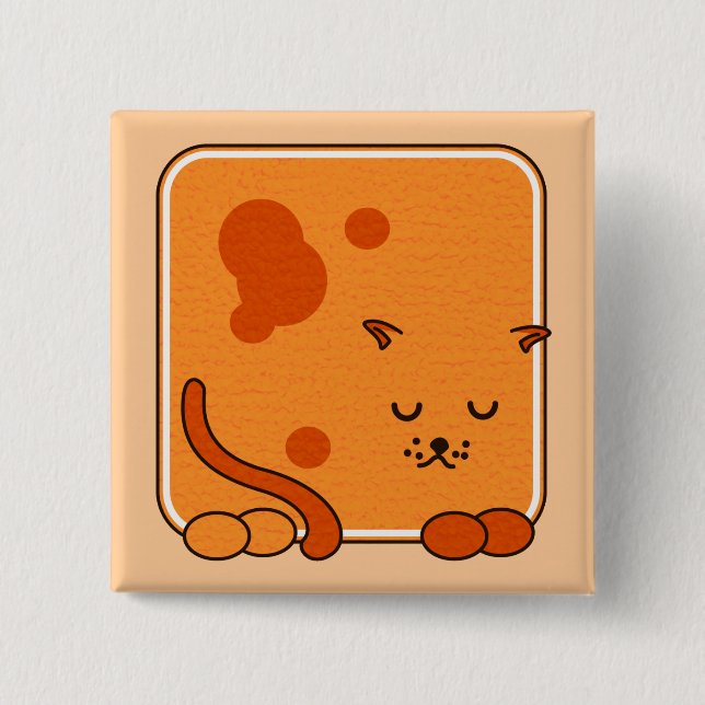 Ingwerkatze Button (Vorderseite)