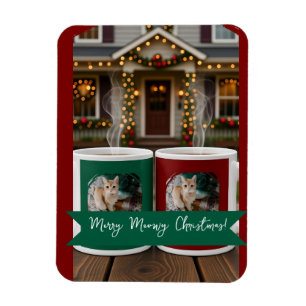 Ingwerkatze, Foto Text Anpassen ,Meowy Weihnachten Magnet