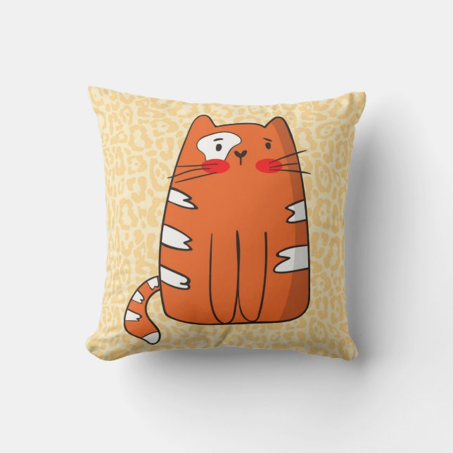 Ingwerkatze Kissen (Vorderseite)