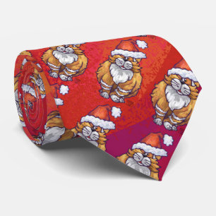 Ingwerkatze Weihnachten auf Rot Krawatte