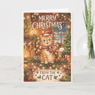 Ingwerkatze Weihnachten von der Katzenkarte Karte